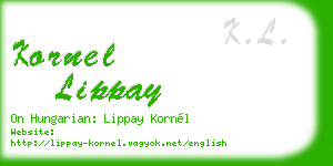 kornel lippay business card