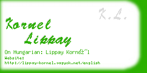 kornel lippay business card